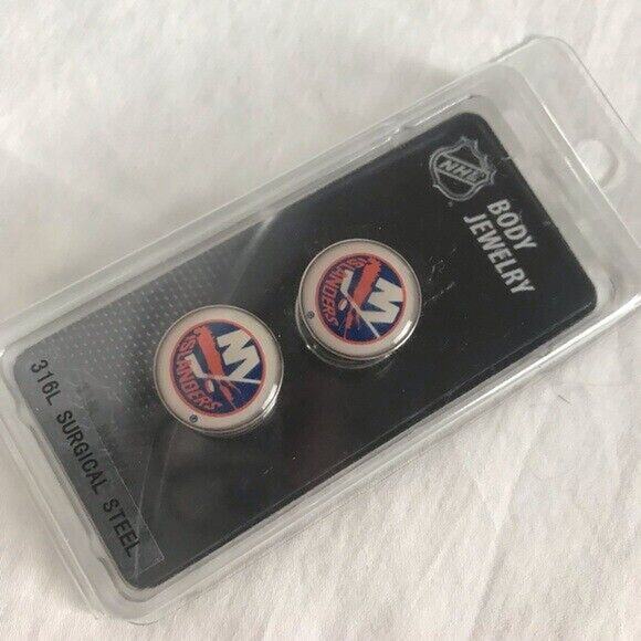 New York Islanders NEW 9/16" Surgical Steel Plugs Gauges Siskiyou Sports - Picture 3 of 4